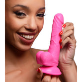 6.5" Dildo with Balls - Pink